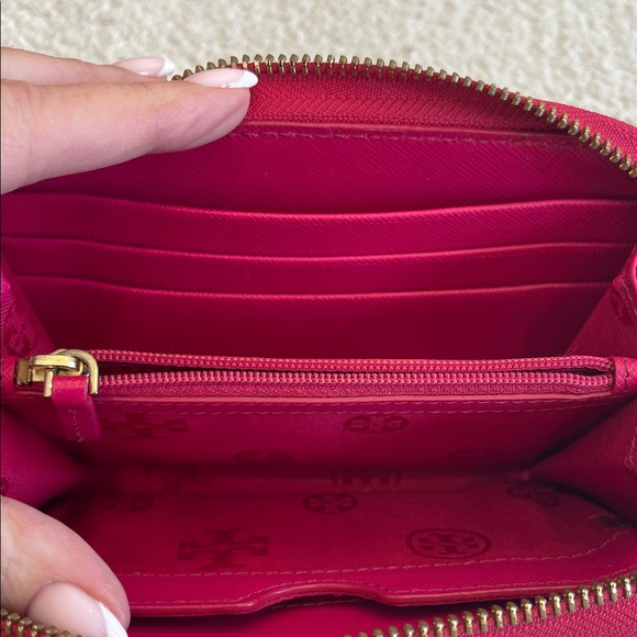 Tory Burch Pink & Orange Perforated Wristlet